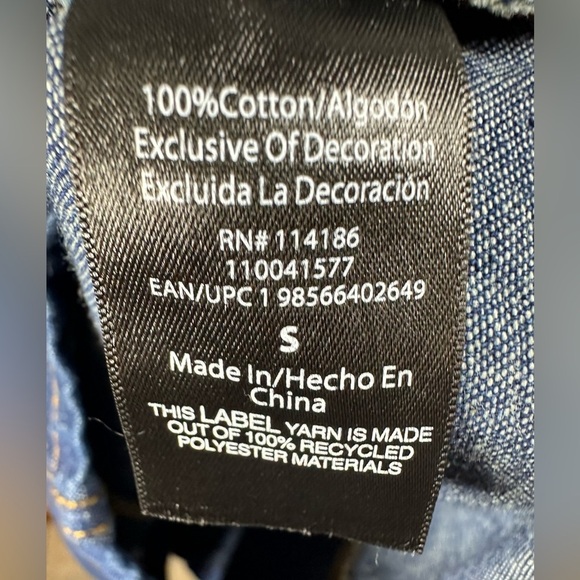 Frye Blue Denim Western Mini Dress size small - Picture 6 of 8